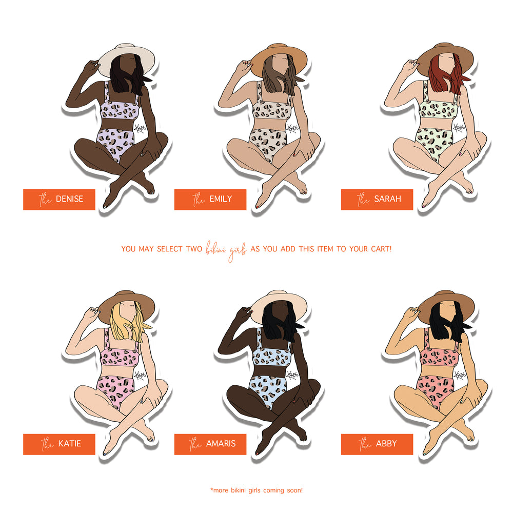 bikini girl gang sticker sheet