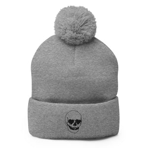 Happy Skull Pom-Pom Beanie